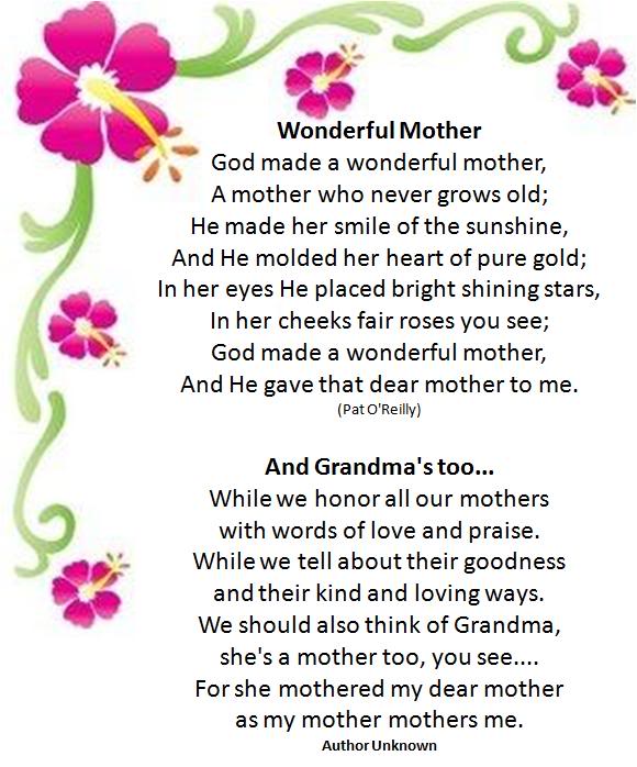 Mother’s Day Poems - Short Poems for Mom on Mothers Day